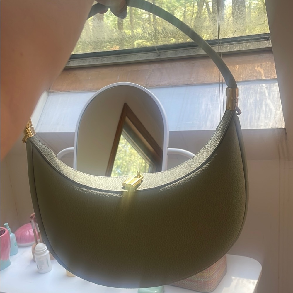 Green Genuine Leather Luna Shoulder Bag Songmont